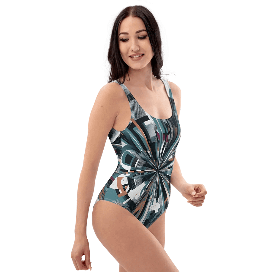 Abstract Lithographic Pattern Design one piece Swimsuit - V13 product image (6)