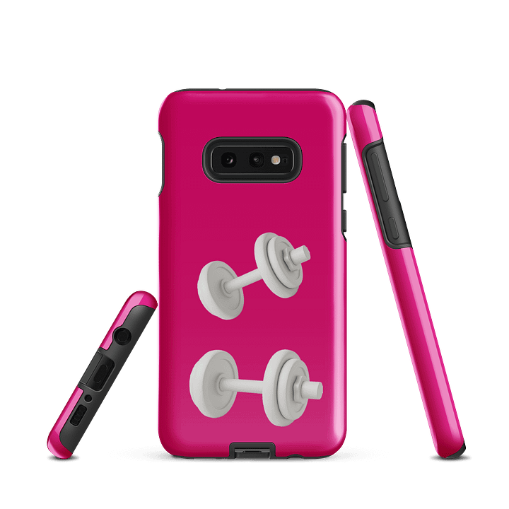 Magenta White Double Dumbbell Samsung® Case product image (3)