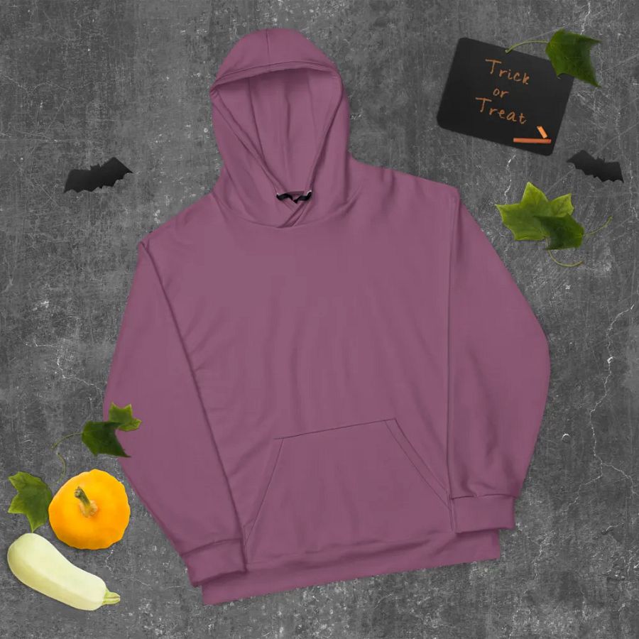 Plain Dark Lilac Purple Soft Summer Unisex Recycled Polyester Heavyweight Premium Hoodie by Treasure Pie product image (10)