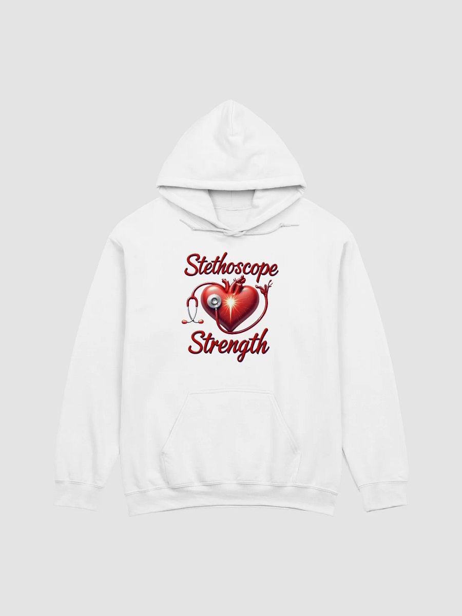 Anatomical Heart Stethoscope Strength Hoodie product image (6)