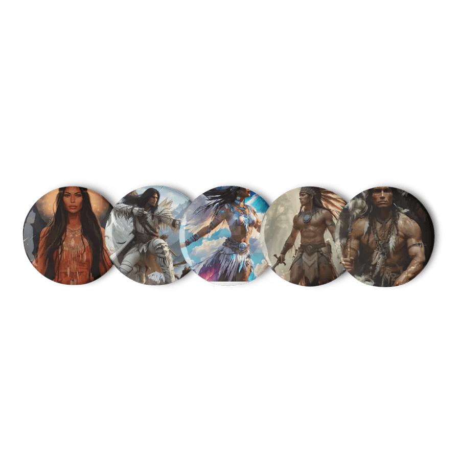 the Spiritual wolf feather pictures pins product image (1)