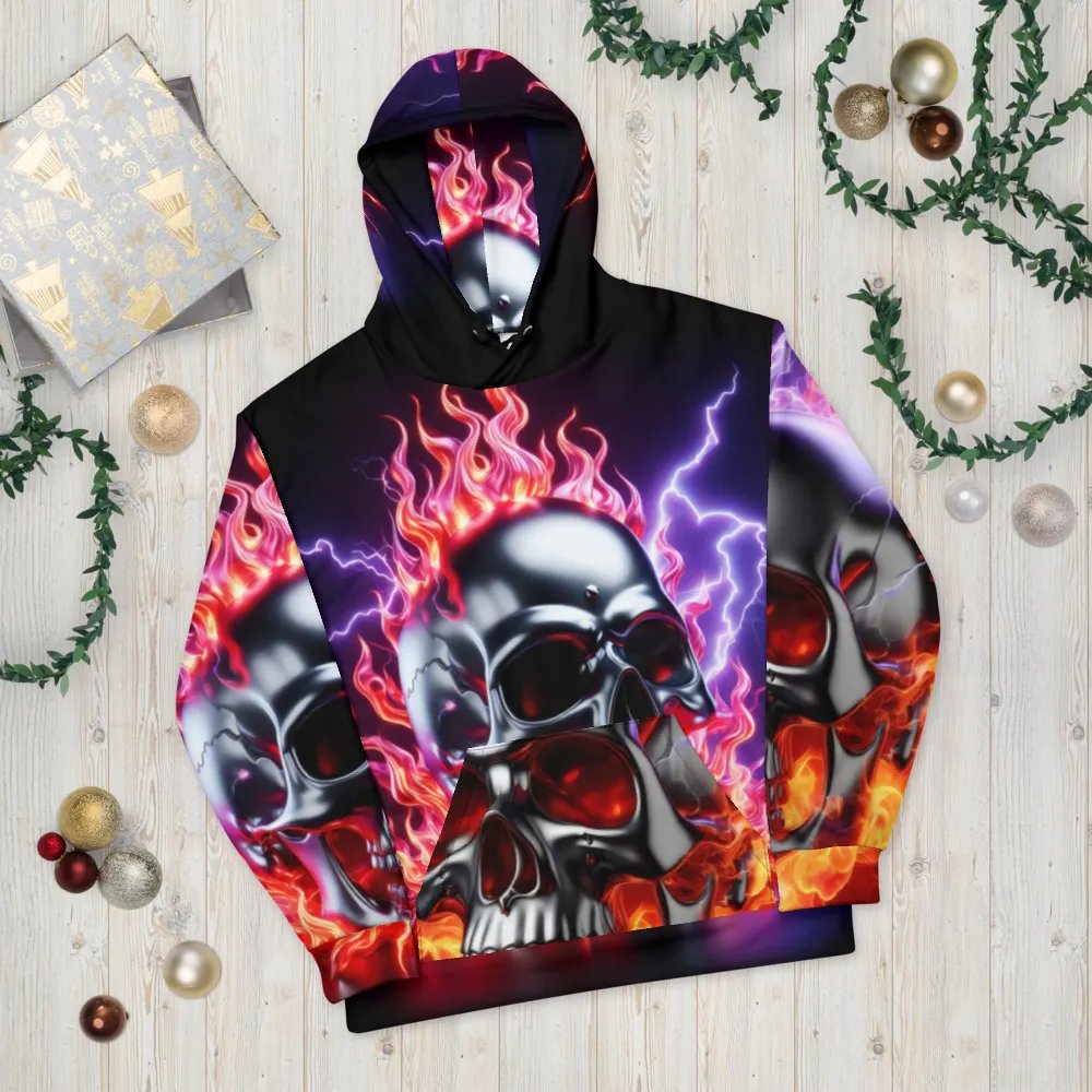 All-Over Recycled Clothing - Unisex Skull Hoodie #18 product image (10)