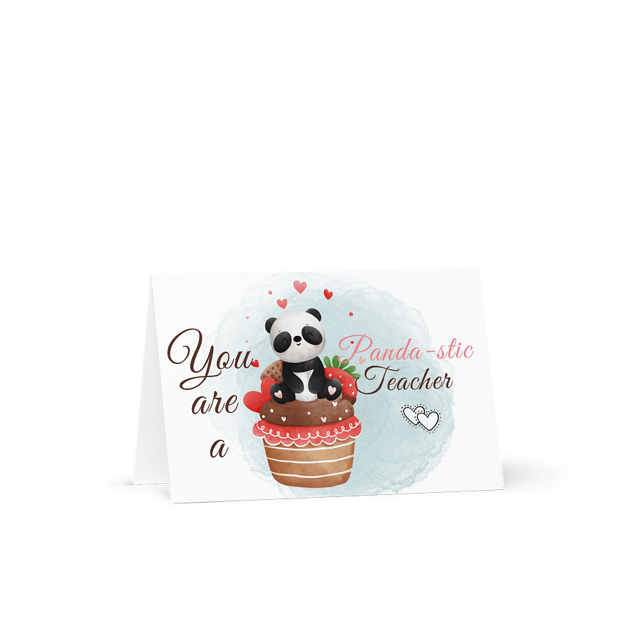 you are a panda-stic teacher greeting card product image (2)