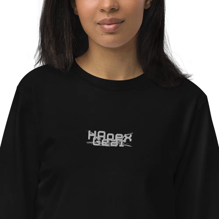 Unisex Organic Sweatshirt - Embroidered - White HApex Gear White Logo product image (9)
