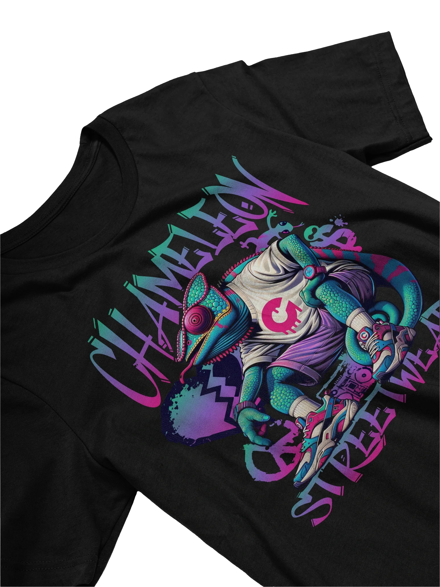 Chameleon Streetwear Urban Lizard Hip-Hop T-Shirt product image (23)