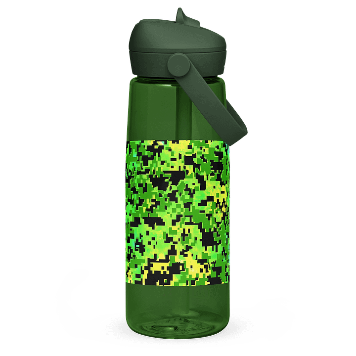 Pixelated Camo Flip Straw Water Bottle product image (2)