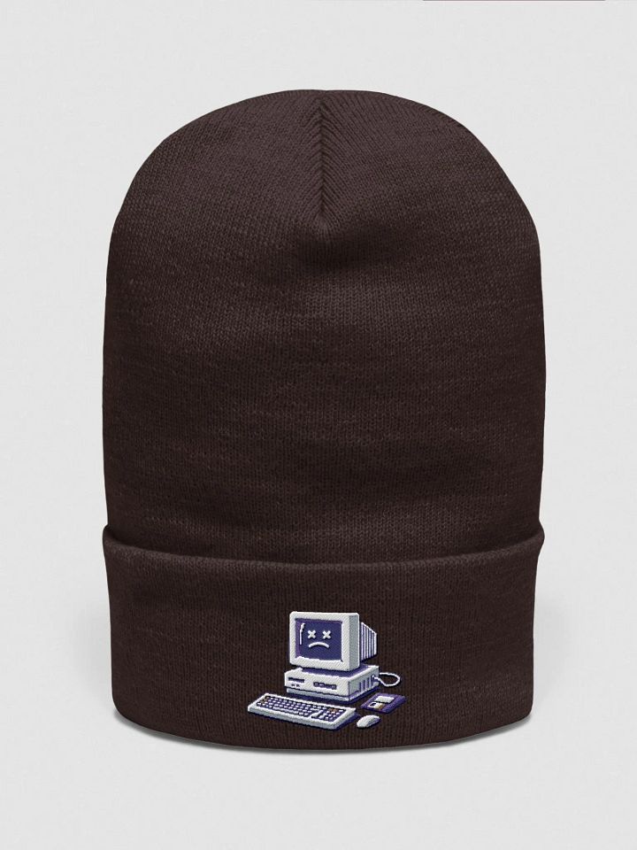 Sad Computer Embroidered Beanie product image (1)