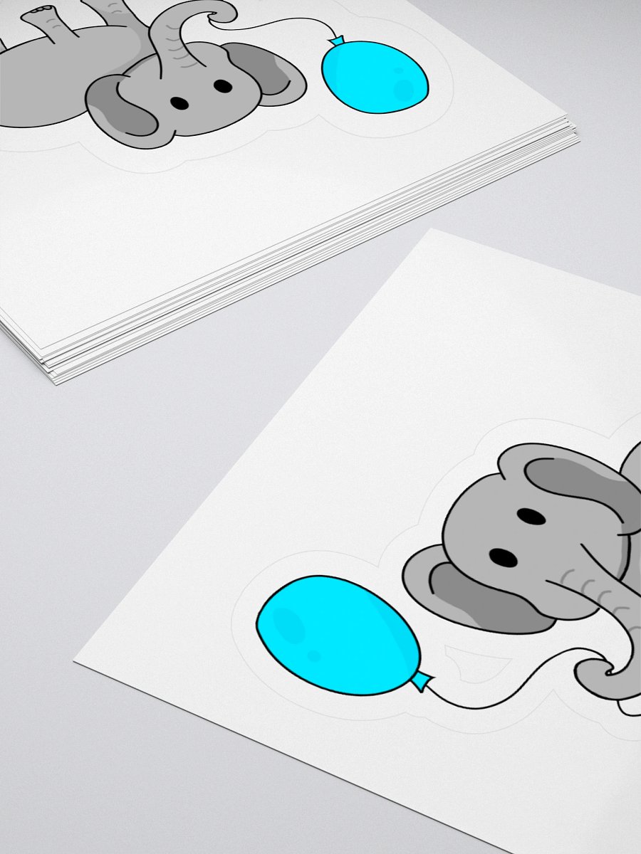 Elephant Holding Balloon Sticker product image (4)