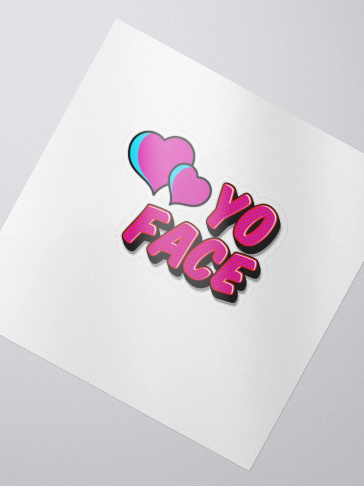 Love yo face pink sticker product image (2)