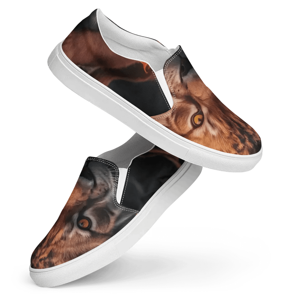 Flaming Wolf Lion Women's Slip-On Shoes product image (12)