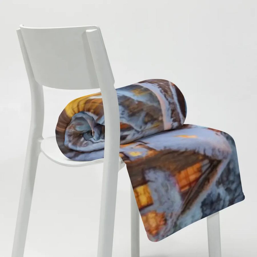 Winter Cottage Throw Blanket product image (11)