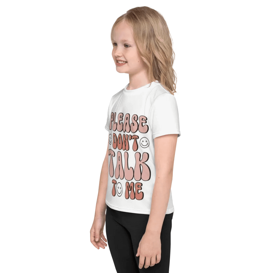 Kids Girl Crew Neck T-Shirt Don't Talk product image (3)