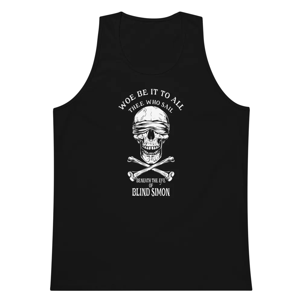 Blind Simon Unisex Tank Top - Blue Infinity product image (5)