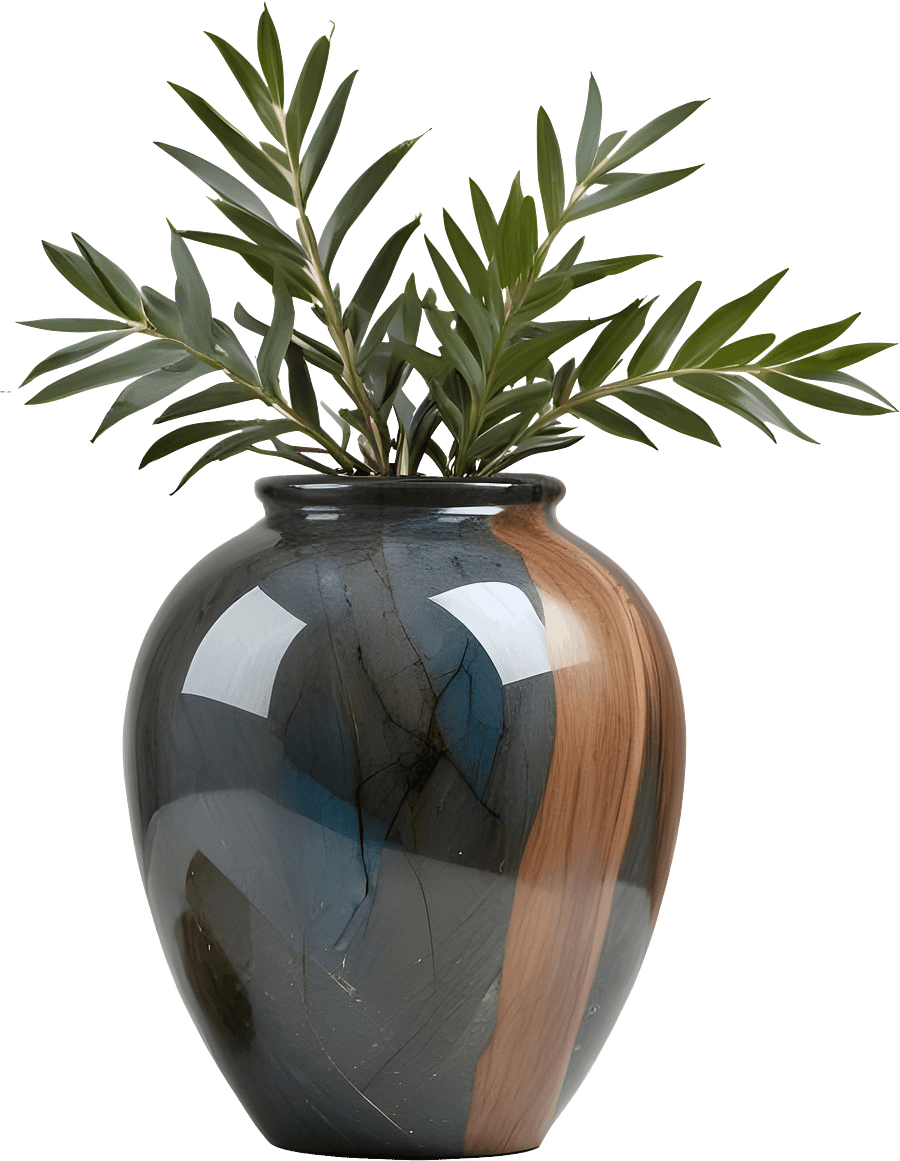 Serenity Drift – Marbled Vase PNG product image (1)