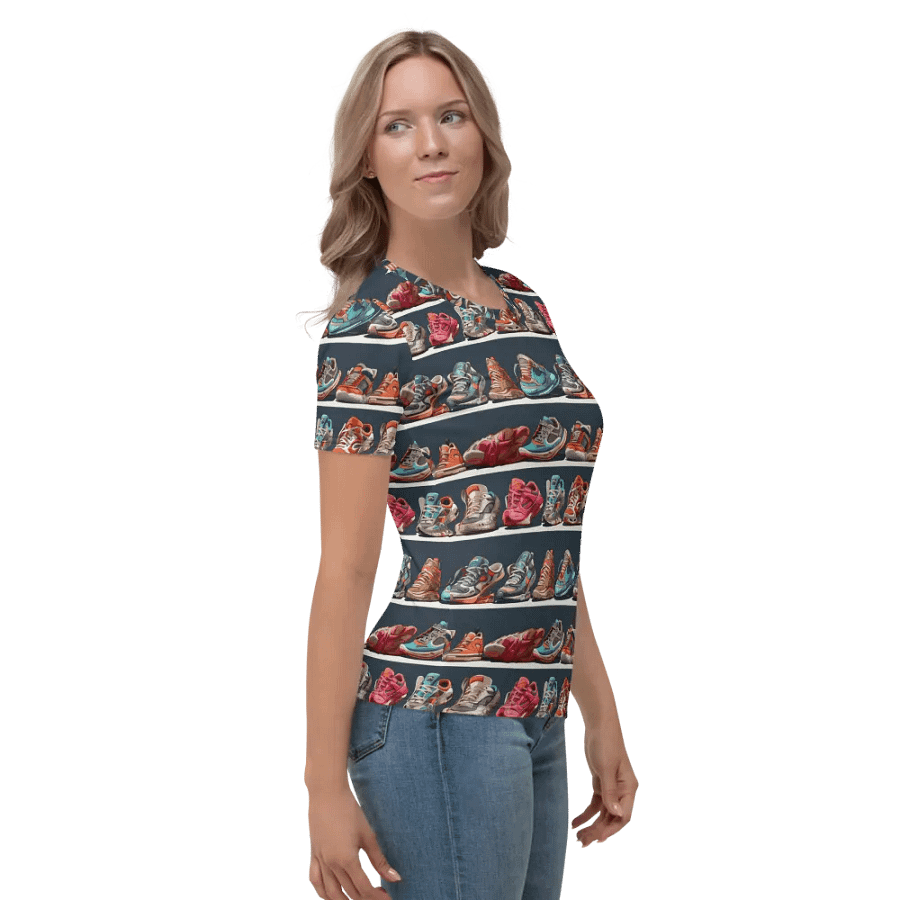 Colorful Sneakers Pattern All Over Print T-shirt product image (6)