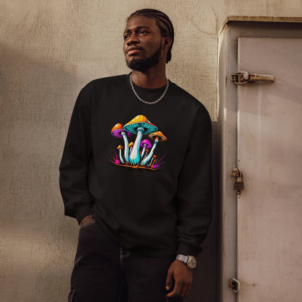 [Groovy Shrooms] Unisex Premium Heavyweight Long Sleeve Shirt product image (11)