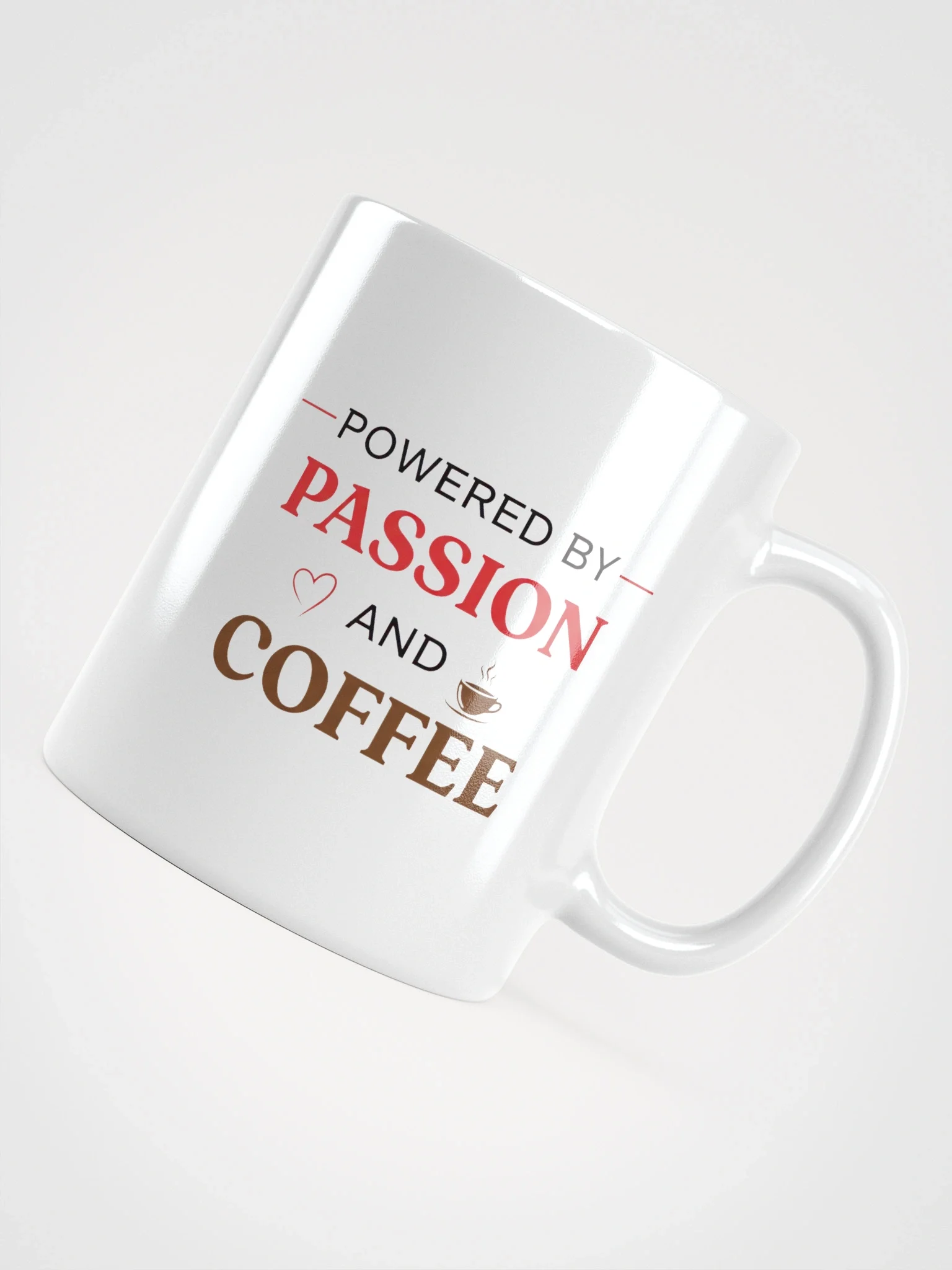 Powered by Passion (And Coffee) Mug – Motivational Coffee Cup for Work & Creativity Lovers product image (5)