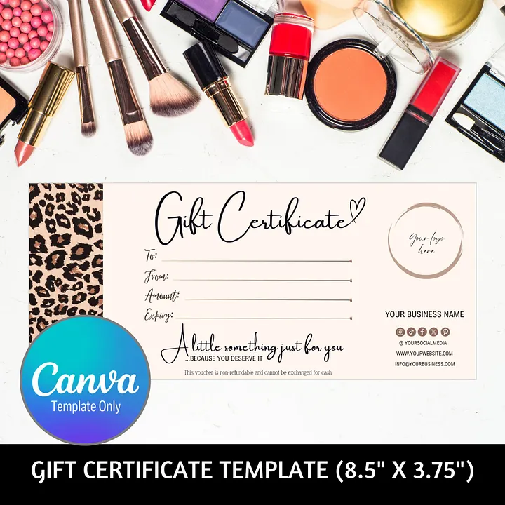Leopard - Gift Certificate Template product image (1)