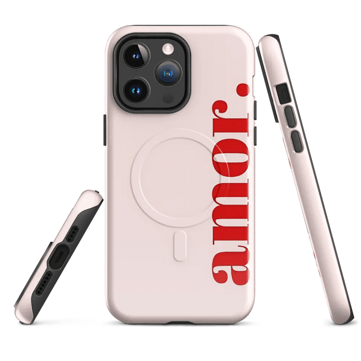 Amour Red Vertical iPhone MagSafe® Tough Case product image (1)