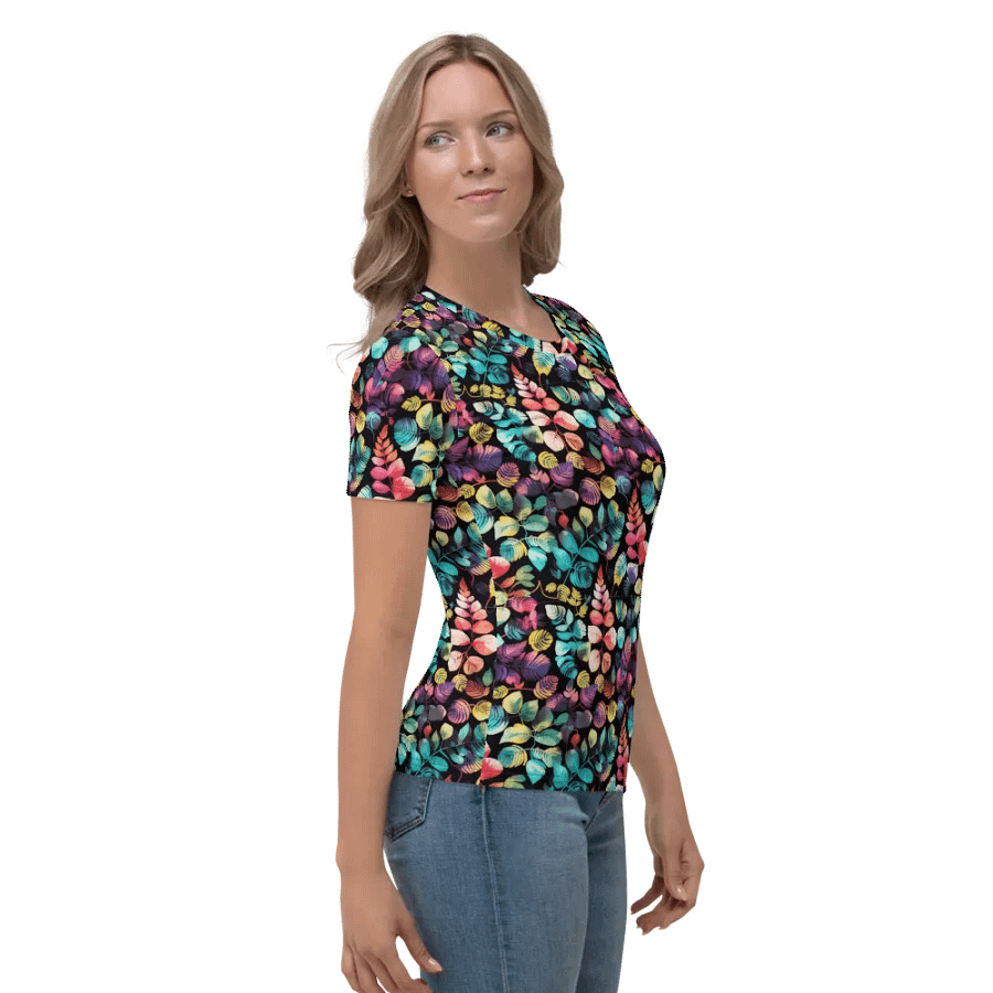 Fern Leaf Pattern All Over Print T-shirt product image (4)