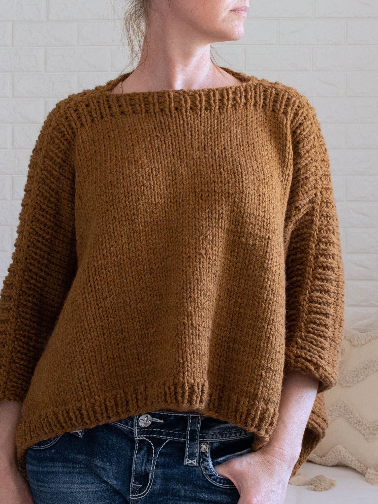 Modern Poncho Knitting Pattern - On the Go Bulky product image (1)