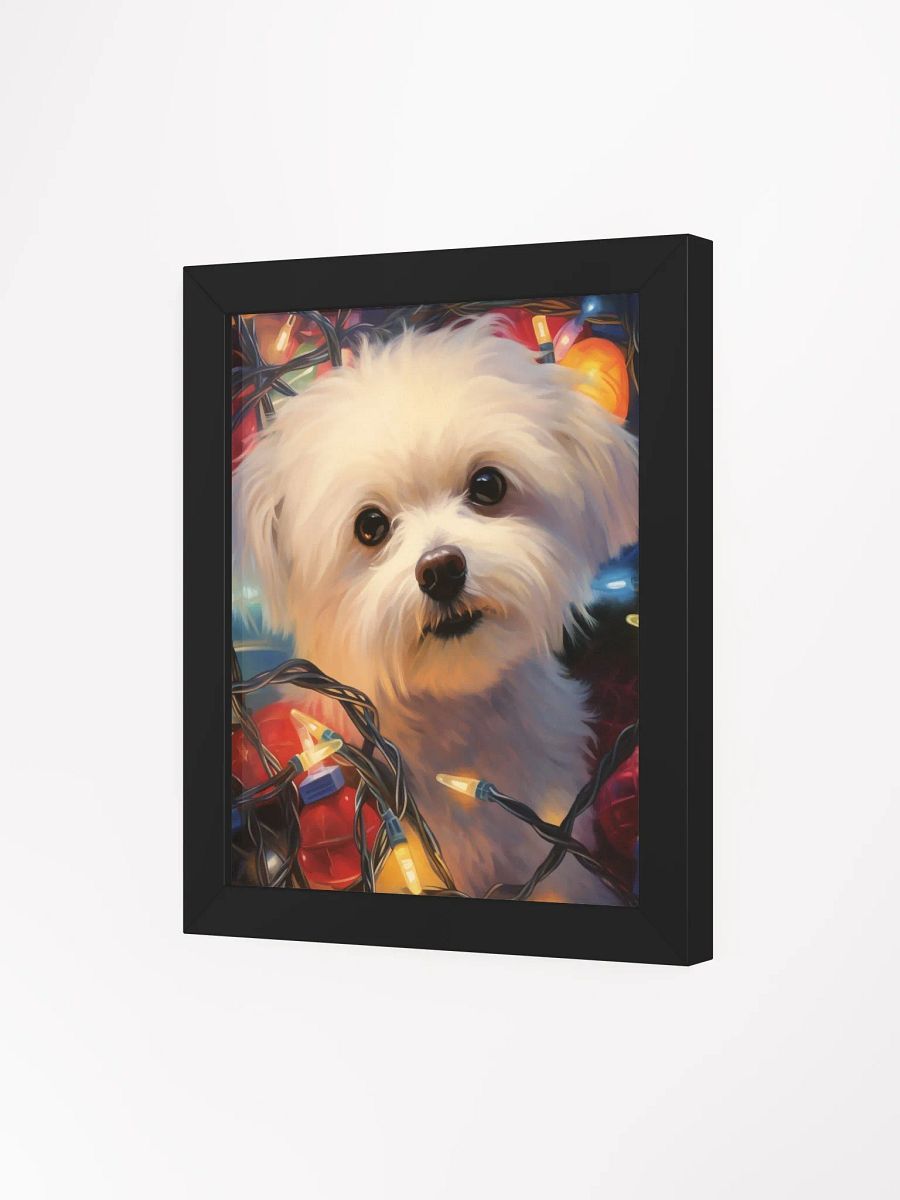 Whimsical Christmas Lights Dog Poster product image (6)