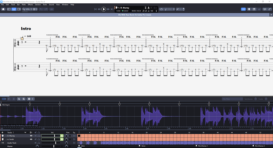 Die With Your Boots On PDF TAB + Backing Track MP3 product image (3)
