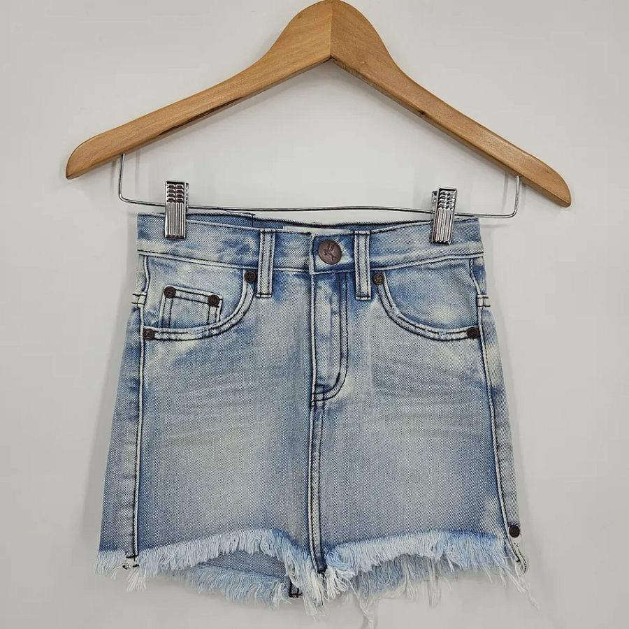 New One Teaspoon Antique High Waist Mini Skirt Girls 10-12 Blue 2020 product image (3)