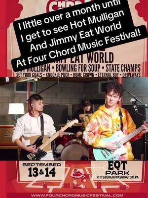 Hot Mulligan - Bleed American A little over a month until Four Chord Music Festival! #emopunkmemories #hotmulligan #jimmyeatworld #epm #elderemo #emo #poppunk #neveraphasenetwork #napnet #fourchordmusicfestival 