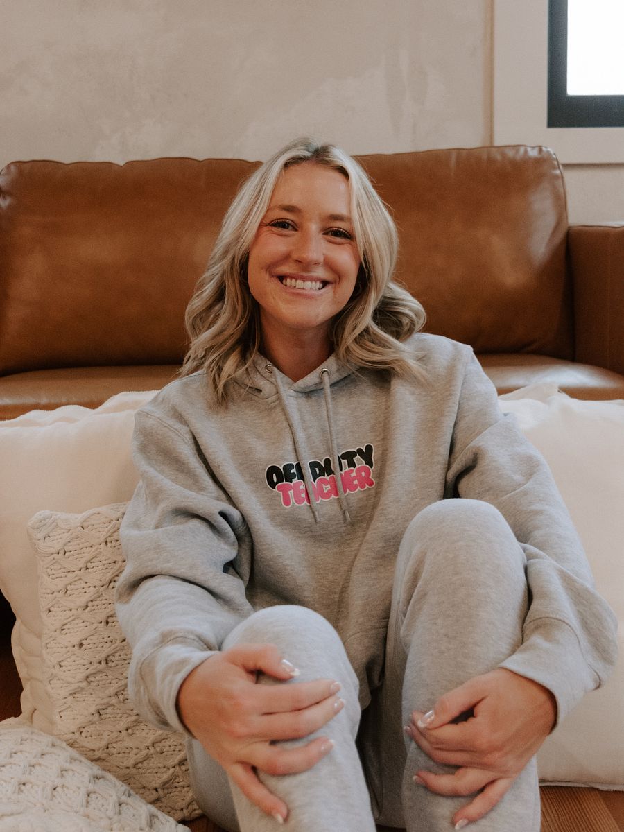 Off duty teacher hoodie product image (1)