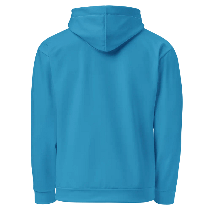 Plain Medium Blue Light Summer Unisex Recycled Polyester Heavyweight Premium Hoodie by Treasure Pie product image (2)