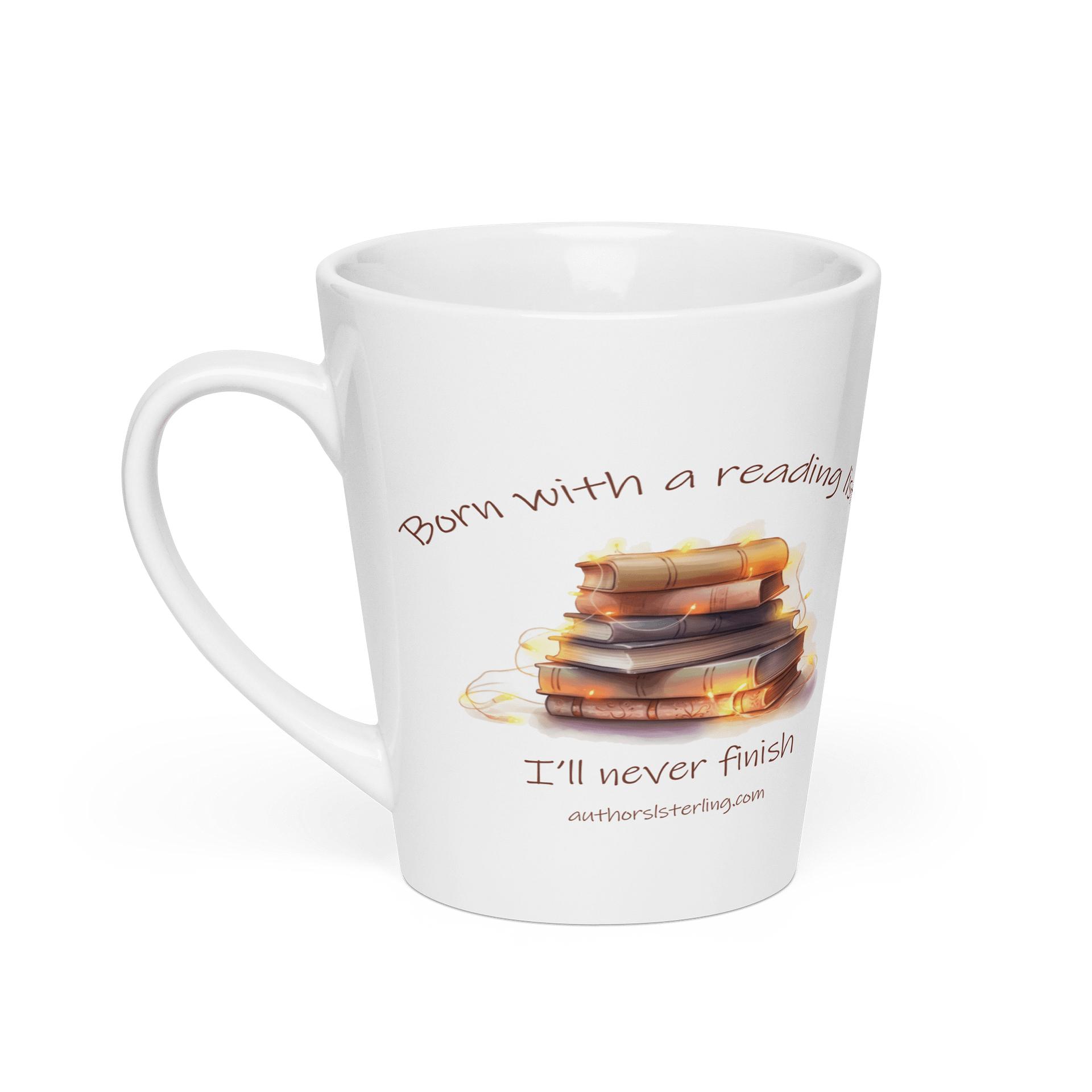 Born with a Reading List Latte Mug product image (1)