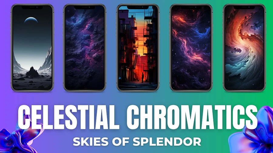 🌙 Celestial Chromatics: iPhone Wallpapers - Skies, Moon, Clouds Fusion product image (2)