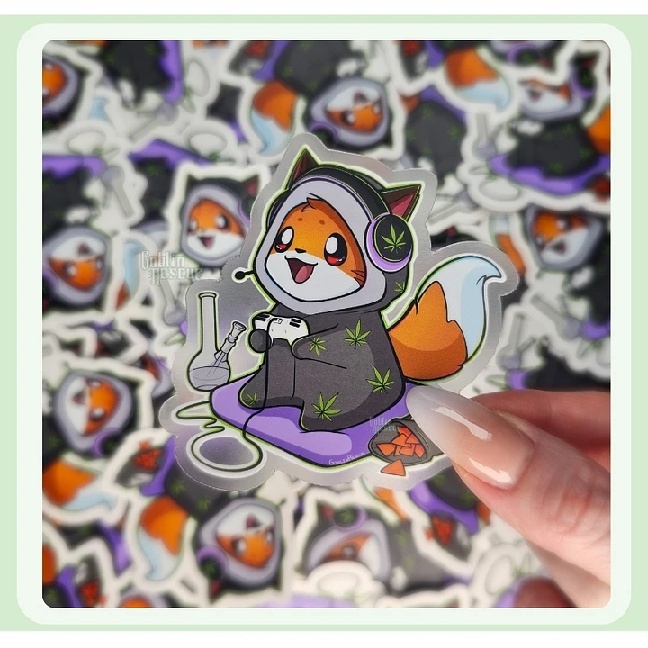 Tots the Fox High on Life Sticker product image (1)