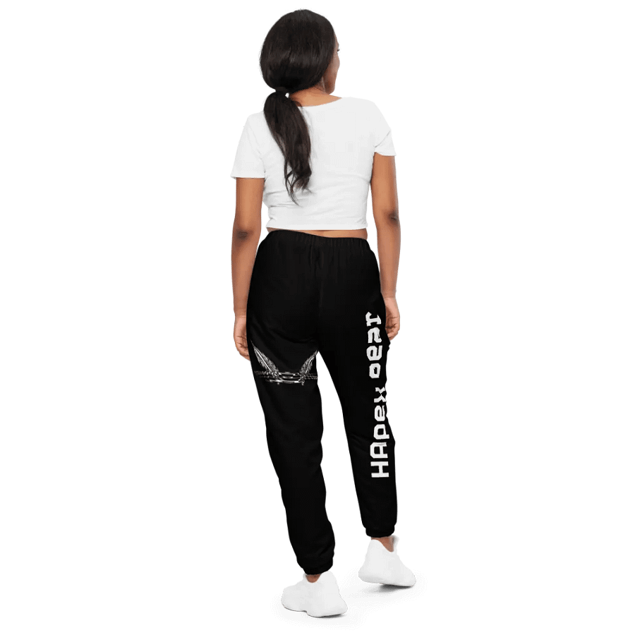 Unisex Track Pants - Black - White HApex Gear White Logo product image (11)