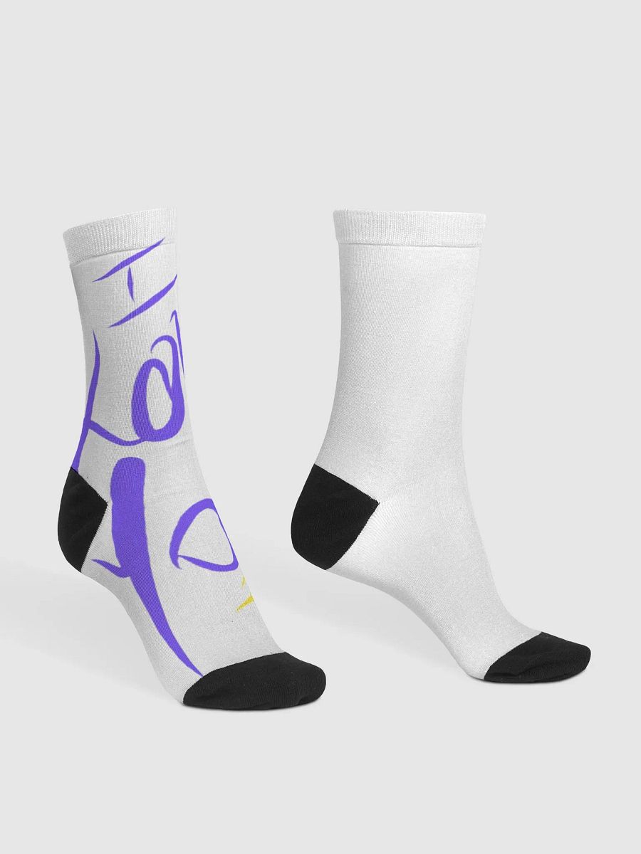 Vibrant Abstract Lettering Crew Socks product image (2)
