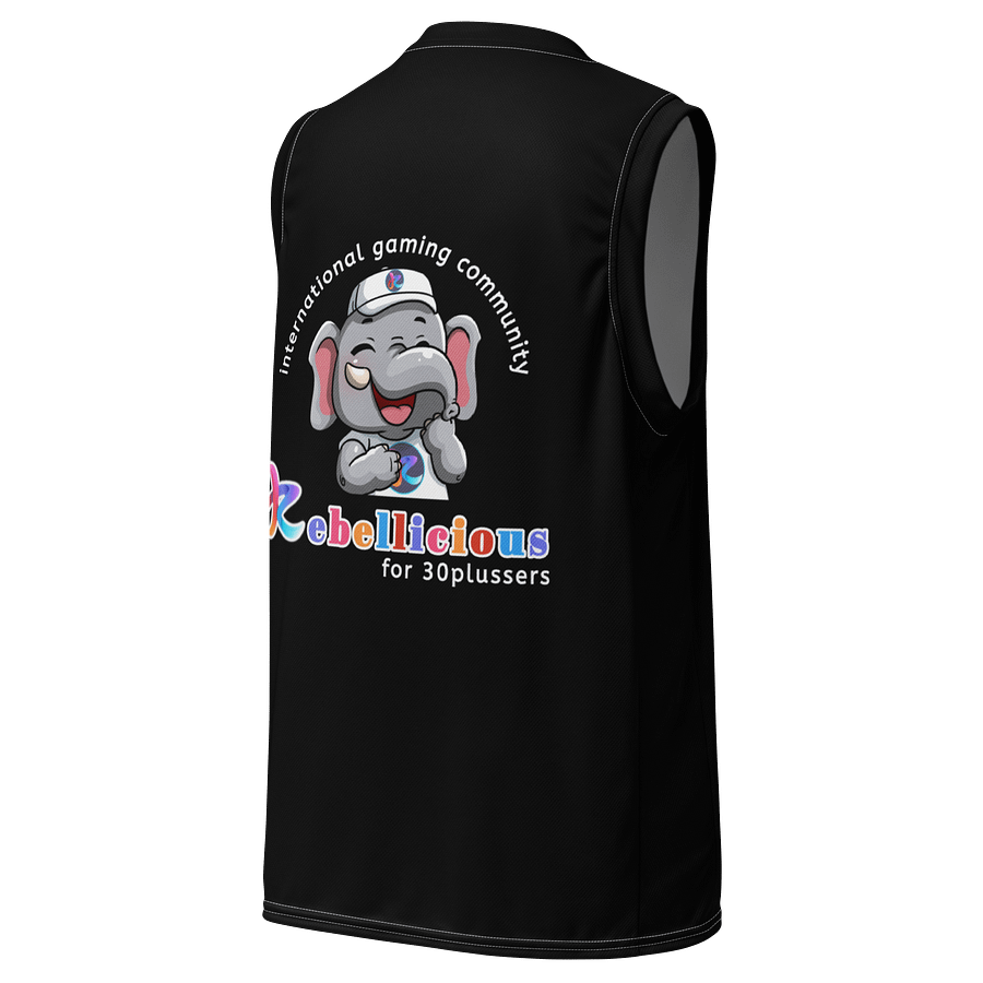 Basketball Jersey Laughing Rebelphant Black product image (3)
