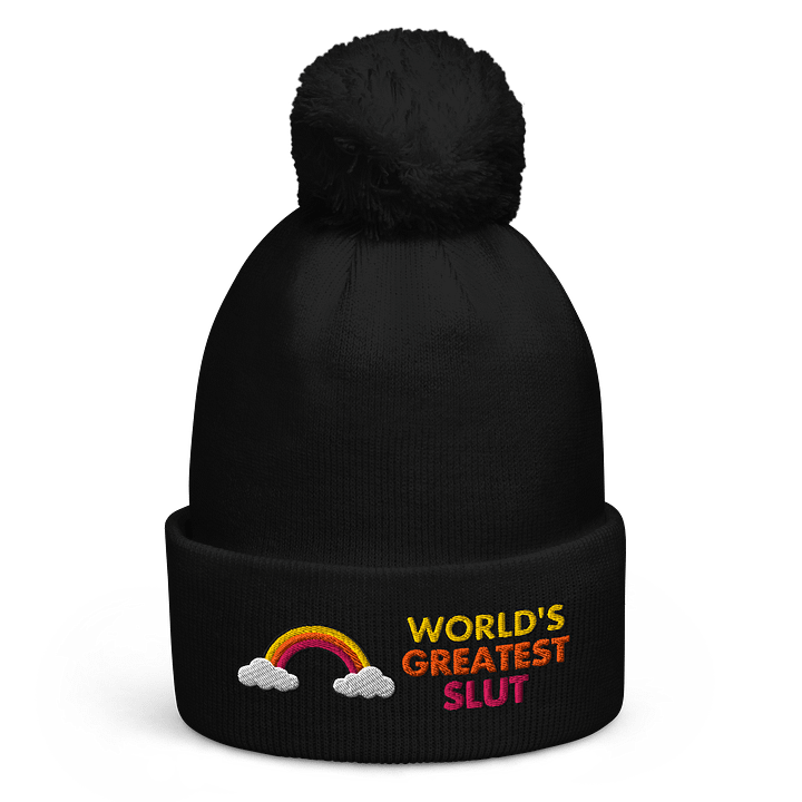 World's Greatest Slut pompom beanie product image (4)