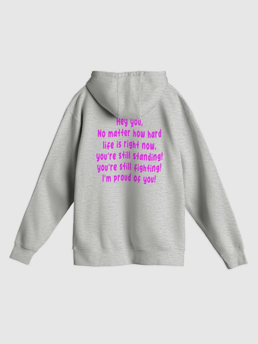 Hey you female hoodie Heather grey product image (2)