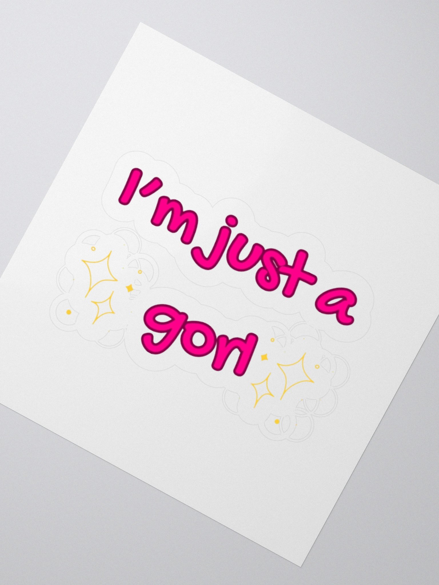Just a gorl Sticker product image (2)