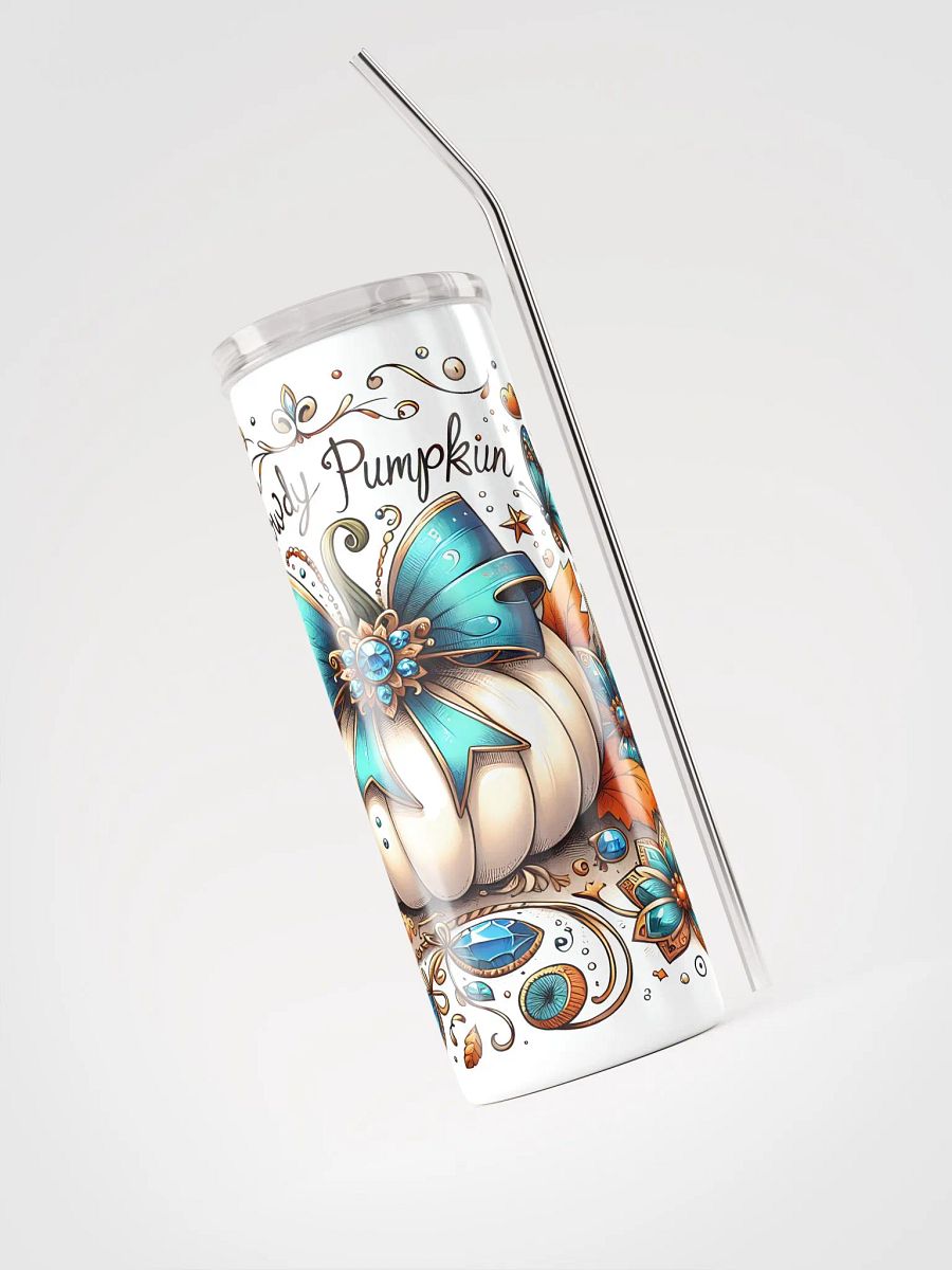 Howdy Pumpkin Design With Butterflies Thanksgiving Stainless Steel Tumbler product image (6)