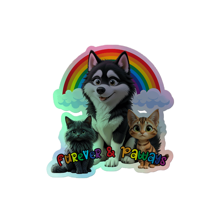 Furever & Paways Kiss-Cut Holographic Sticker Sheet product image (2)