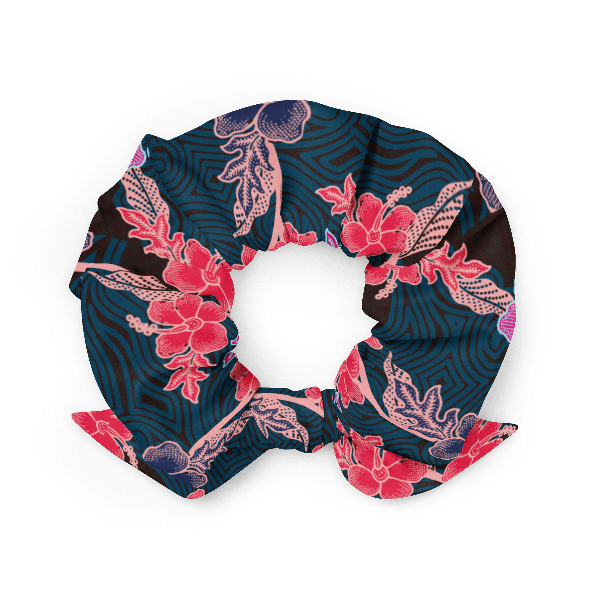 Batik-Inspired Tropical Floral Scrunchie product image (2)