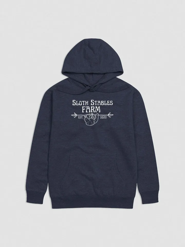Sloth Stables Farm Hoodie- White Embroidery product image (2)