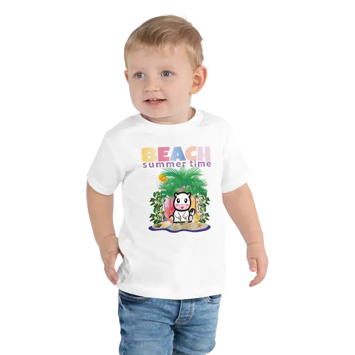 Beach Summer Funny Colorful Bella + Canvas Toddler T-Shirt – Funny Shirt & Gift for Kids product image (1)