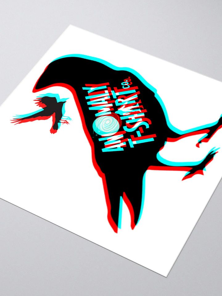 3D Anaglyph Raven Kiss Cut Stickers product image (1)