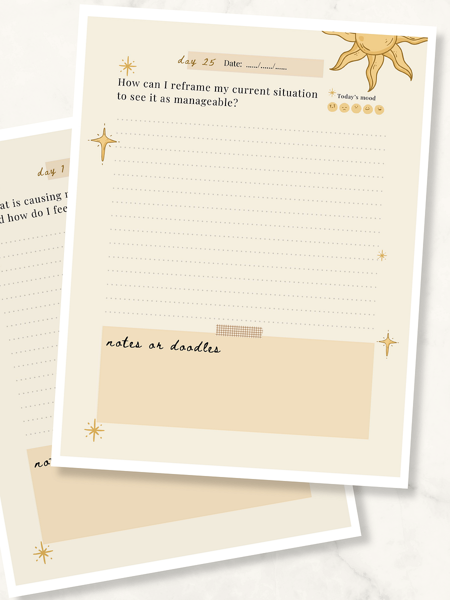 30-Day Stress and Anxiety Journaling Challenge product image (2)