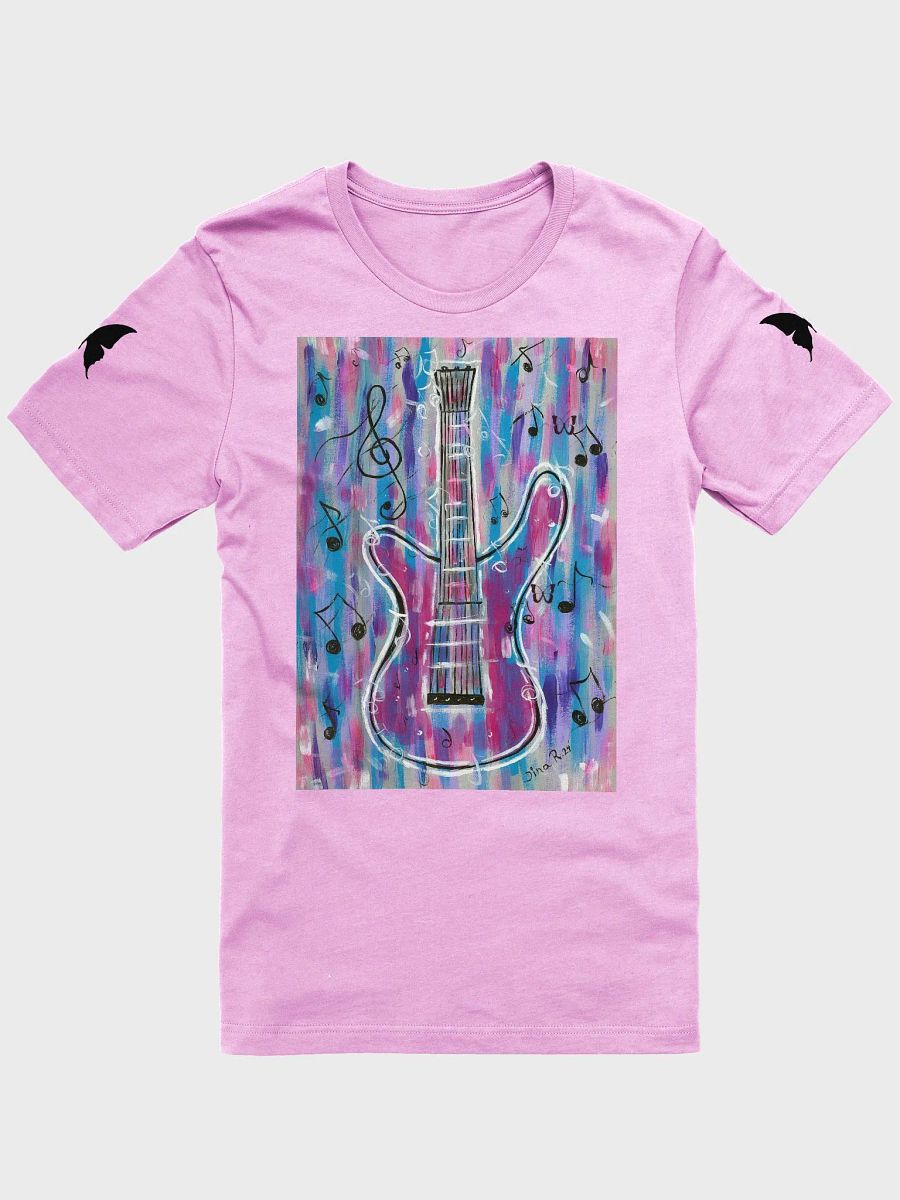 My guitar (art by Dina R.) (acrylic painting picture) with butterflies T-Shirt product image (1)