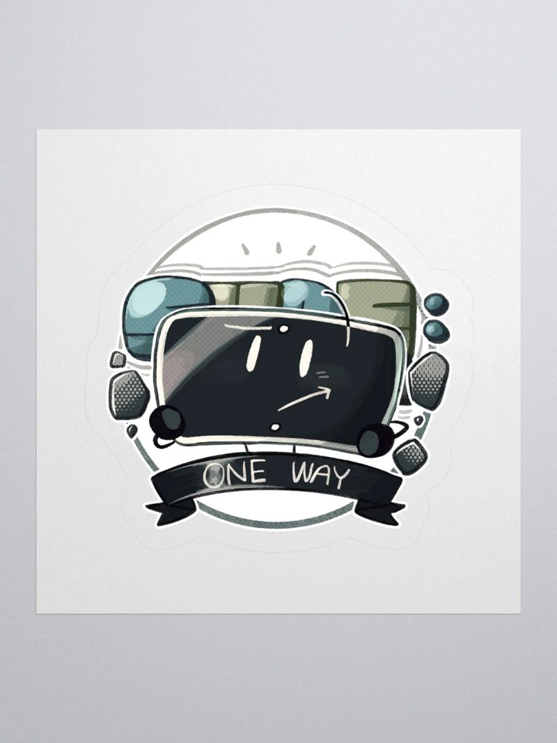 One Way Sticker