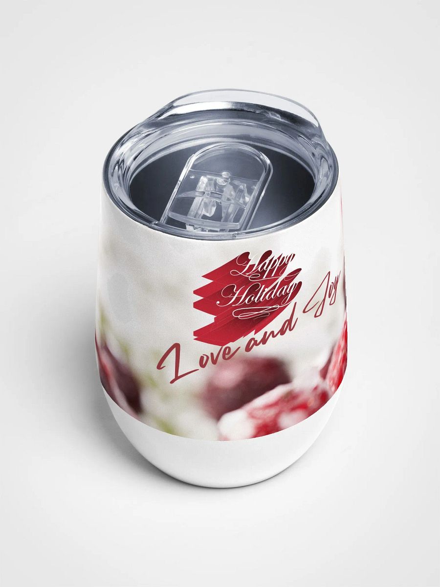Frosted Holiday Wine Tumbler gift for moms dads friends colleagues product image (4)